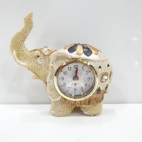 RELOJ ELEFANTE DORADO 14CM