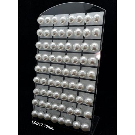 ARITOS PERLAS BLANCA 12MM