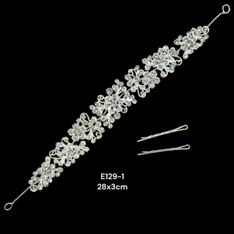 TOCADO GUIAS CON STRASS 3CM