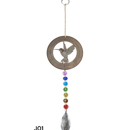 COLGANTE CLISTAL C/MOVIL COLIBRI REDONDO