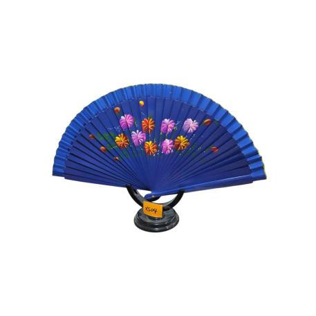 ABANICO ESPAÑOL AMBOS PINTURA AZUL