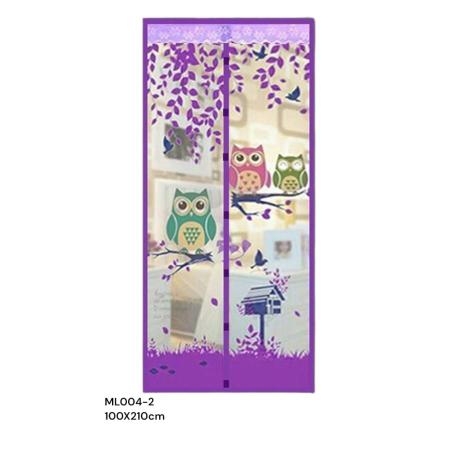 CORTINA MOSQUIT. LECHUZA VIOL. 100X210