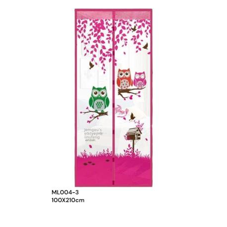 CORTINA MOSQUIT. LECHUZA ROSA 100X210