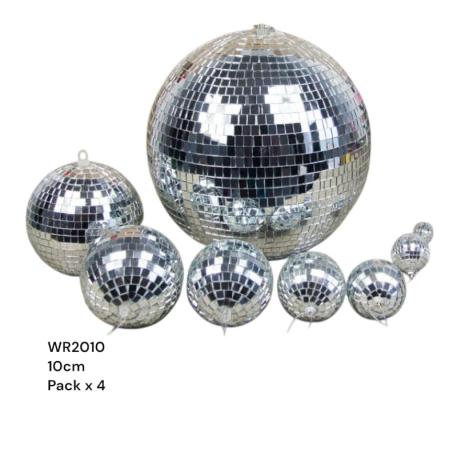 BOLA ESPEJADA 10CM PACK X4
