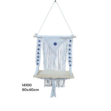 ESTANTE COLG. DE MECRAME OJO TURCO