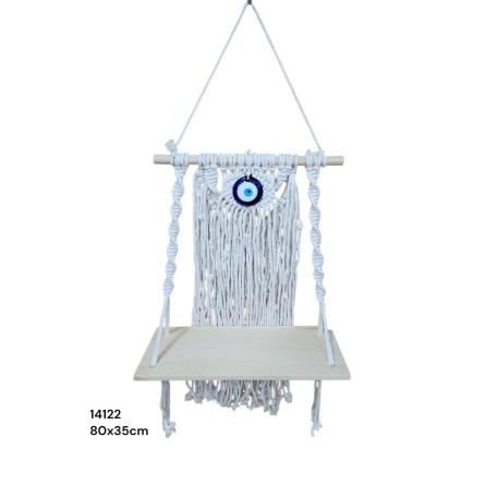 ESTANTE COLG. DE MECRAME OJO TURCO