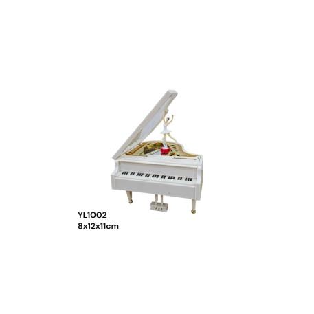 CAJA MUSICAL PIANO CHICO BLANCO